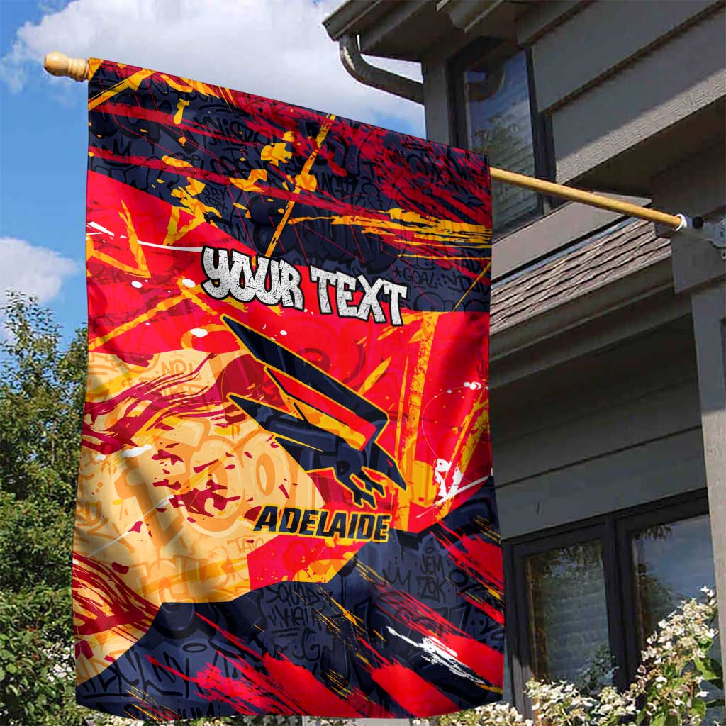 Personalized Adelaide Crows Garden Flag Australian Graffiti Paint Splatter - Abstract Geometric