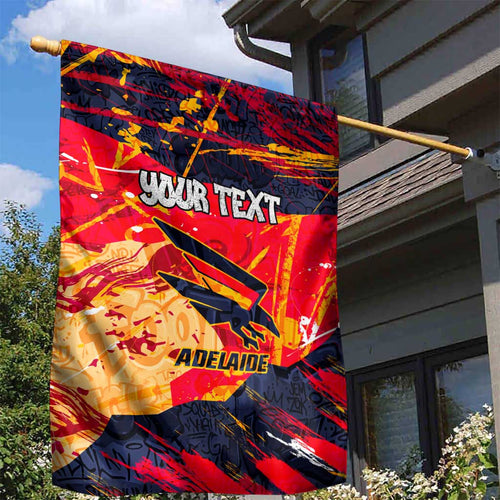 Personalized Adelaide Crows Garden Flag Australian Graffiti Paint Splatter - Abstract Geometric