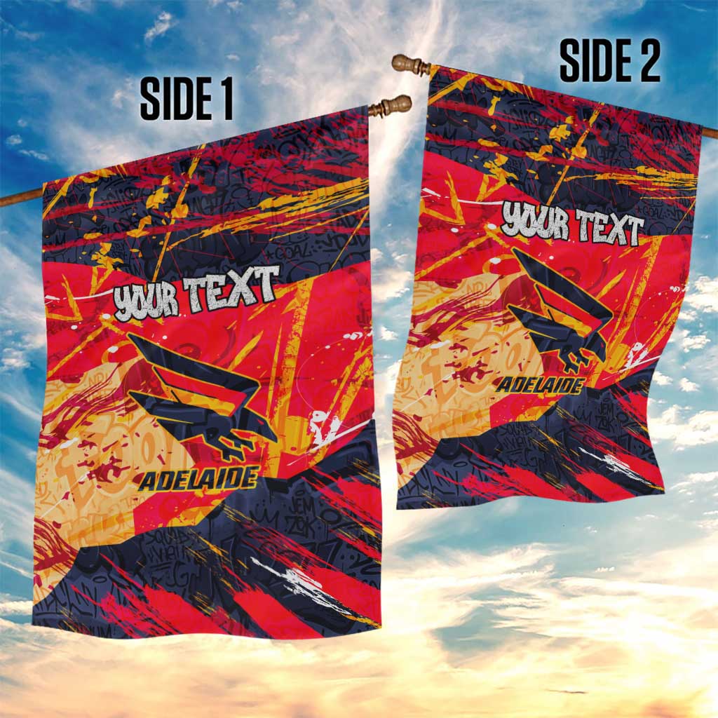 Personalized Adelaide Crows Garden Flag Australian Graffiti Paint Splatter - Abstract Geometric