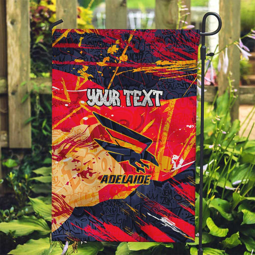 Personalized Adelaide Crows Garden Flag Australian Graffiti Paint Splatter - Abstract Geometric