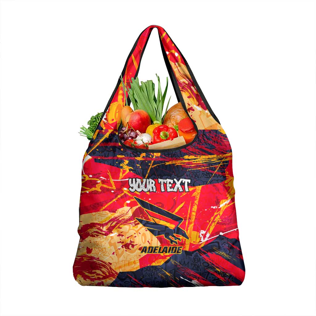 Personalized Adelaide Crows Grocery Bag Australian Graffiti Paint Splatter - Abstract Geometric