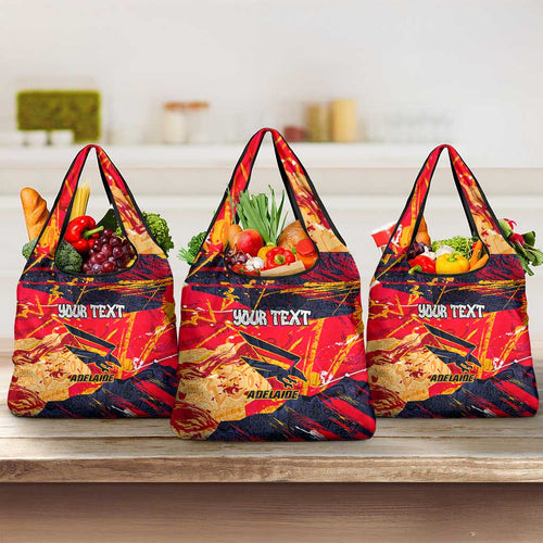Personalized Adelaide Crows Grocery Bag Australian Graffiti Paint Splatter - Abstract Geometric