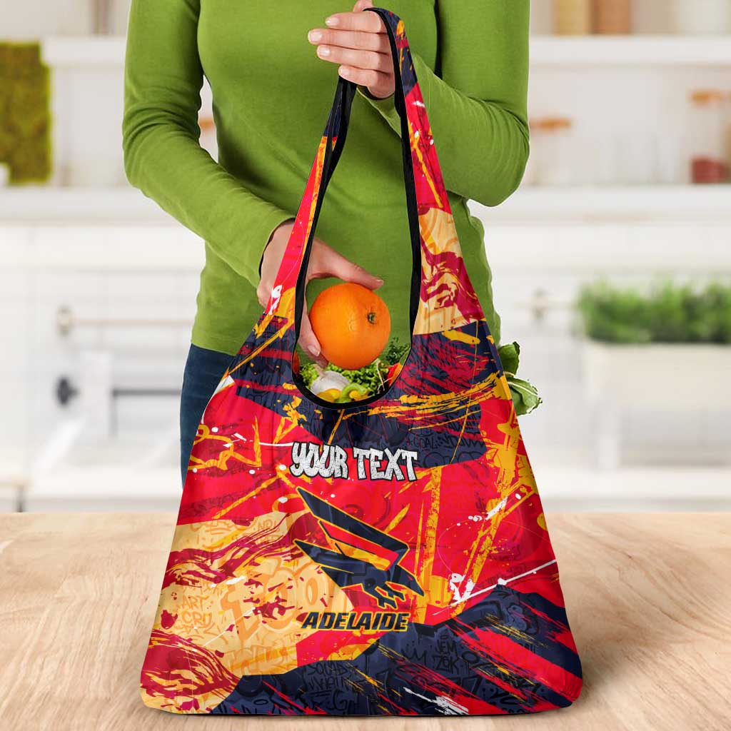 Personalized Adelaide Crows Grocery Bag Australian Graffiti Paint Splatter - Abstract Geometric