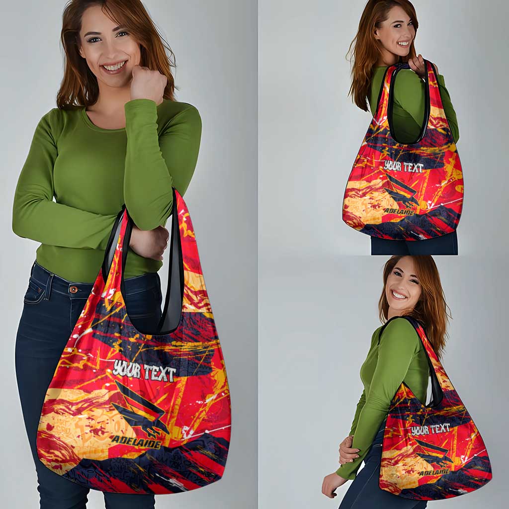 Personalized Adelaide Crows Grocery Bag Australian Graffiti Paint Splatter - Abstract Geometric