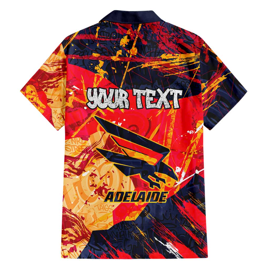 Personalized Adelaide Crows Hawaiian Shirt Australian Graffiti Paint Splatter - Abstract Geometric