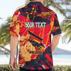 Personalized Adelaide Crows Hawaiian Shirt Australian Graffiti Paint Splatter - Abstract Geometric