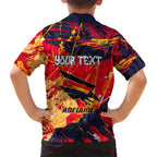 Personalized Adelaide Crows Hawaiian Shirt Australian Graffiti Paint Splatter - Abstract Geometric