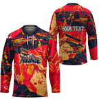 Personalized Adelaide Crows Hockey Jersey Australian Graffiti Paint Splatter - Abstract Geometric