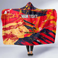 Personalized Adelaide Crows Hooded Blanket Australian Graffiti Paint Splatter - Abstract Geometric