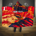 Personalized Adelaide Crows Hooded Blanket Australian Graffiti Paint Splatter - Abstract Geometric