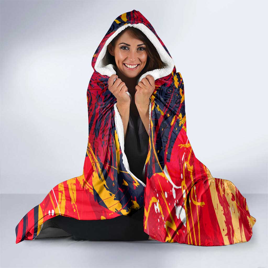 Personalized Adelaide Crows Hooded Blanket Australian Graffiti Paint Splatter - Abstract Geometric