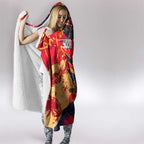 Personalized Adelaide Crows Hooded Blanket Australian Graffiti Paint Splatter - Abstract Geometric