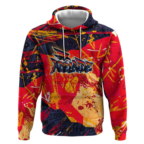 Personalized Adelaide Crows Hoodie Australian Graffiti Paint Splatter - Abstract Geometric