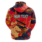 Personalized Adelaide Crows Hoodie Australian Graffiti Paint Splatter - Abstract Geometric