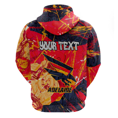 Personalized Adelaide Crows Hoodie Australian Graffiti Paint Splatter - Abstract Geometric