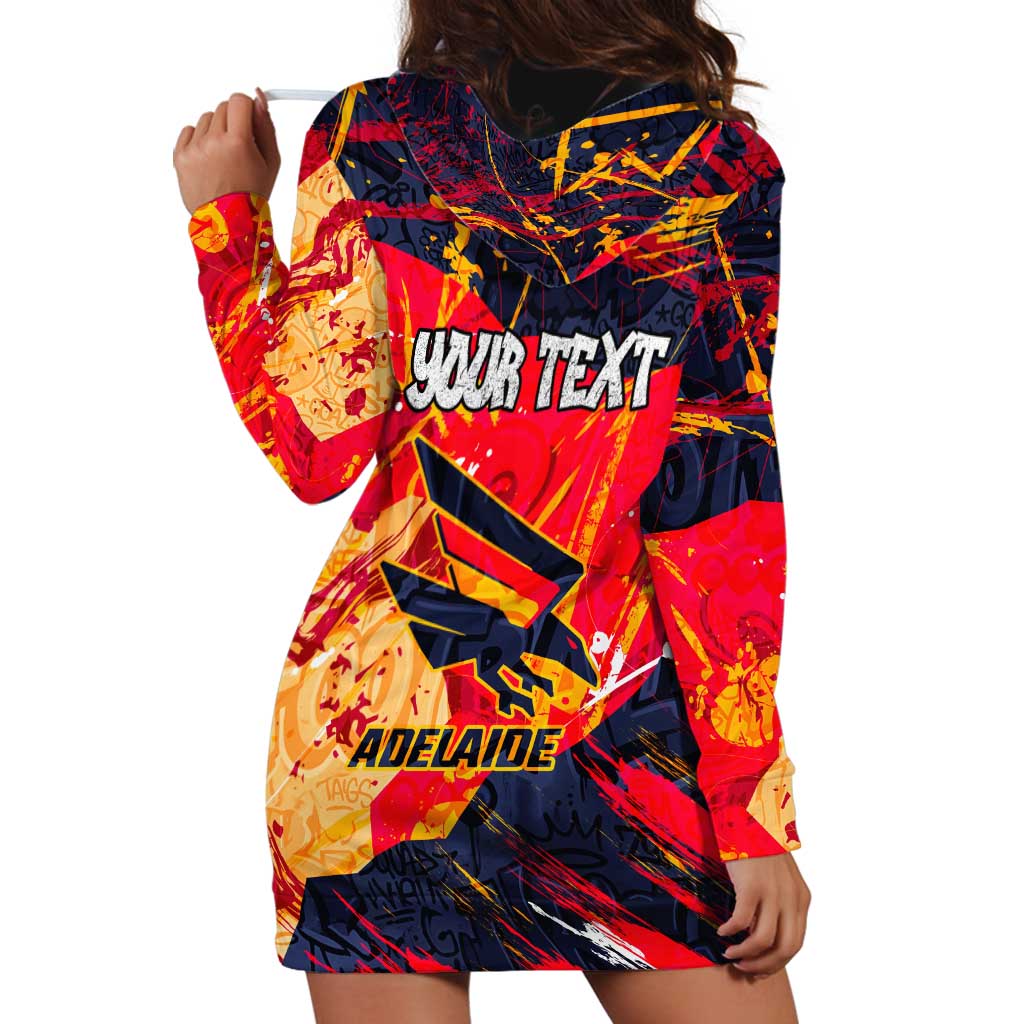 Personalized Adelaide Crows Hoodie Dress Australian Graffiti Paint Splatter - Abstract Geometric