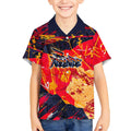 Personalized Adelaide Crows Kid Hawaiian Shirt Australian Graffiti Paint Splatter - Abstract Geometric