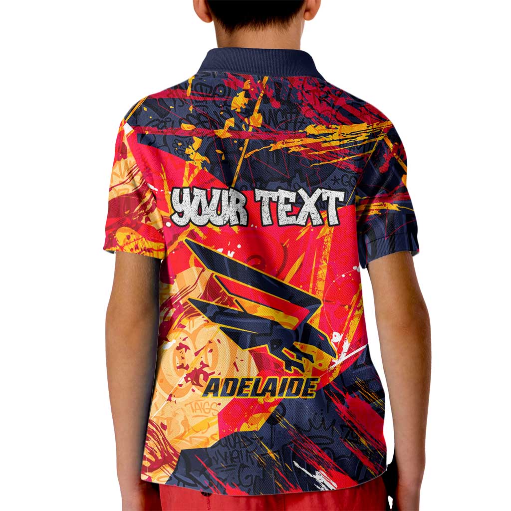 Personalized Adelaide Crows Kid Polo Shirt Australian Graffiti Paint Splatter - Abstract Geometric