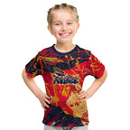 Personalized Adelaide Crows Kid T Shirt Australian Graffiti Paint Splatter - Abstract Geometric