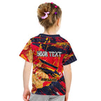 Personalized Adelaide Crows Kid T Shirt Australian Graffiti Paint Splatter - Abstract Geometric