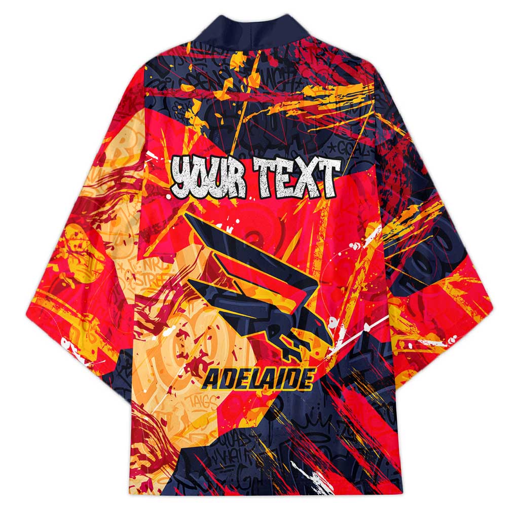 Personalized Adelaide Crows Kimono Australian Graffiti Paint Splatter - Abstract Geometric
