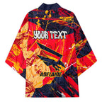 Personalized Adelaide Crows Kimono Australian Graffiti Paint Splatter - Abstract Geometric