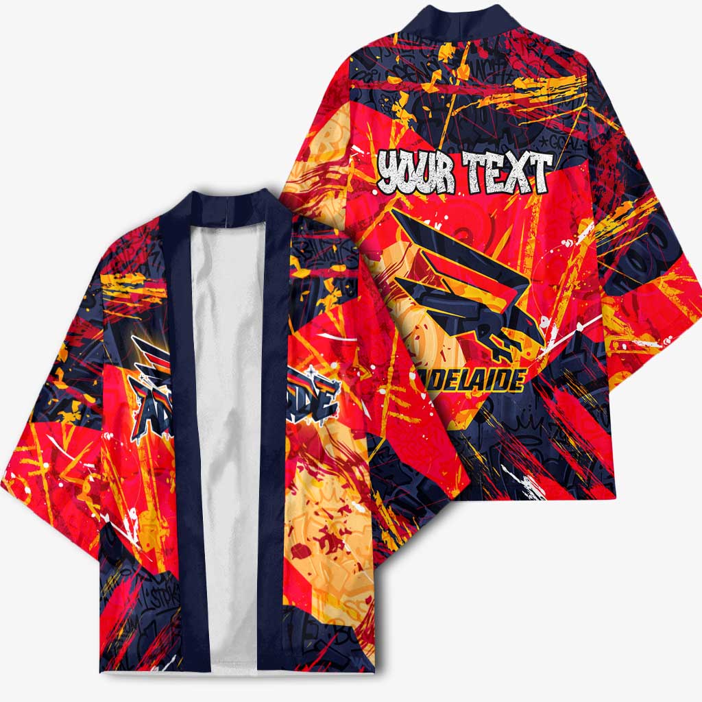 Personalized Adelaide Crows Kimono Australian Graffiti Paint Splatter - Abstract Geometric