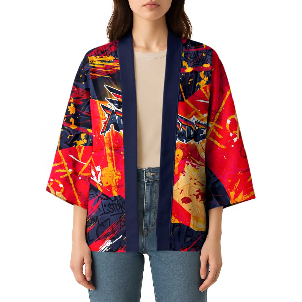 Personalized Adelaide Crows Kimono Australian Graffiti Paint Splatter - Abstract Geometric