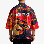 Personalized Adelaide Crows Kimono Australian Graffiti Paint Splatter - Abstract Geometric