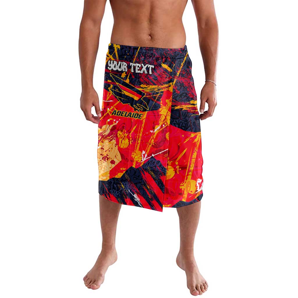 Personalized Adelaide Crows Lavalava Australian Graffiti Paint Splatter - Abstract Geometric