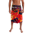 Personalized Adelaide Crows Lavalava Australian Graffiti Paint Splatter - Abstract Geometric