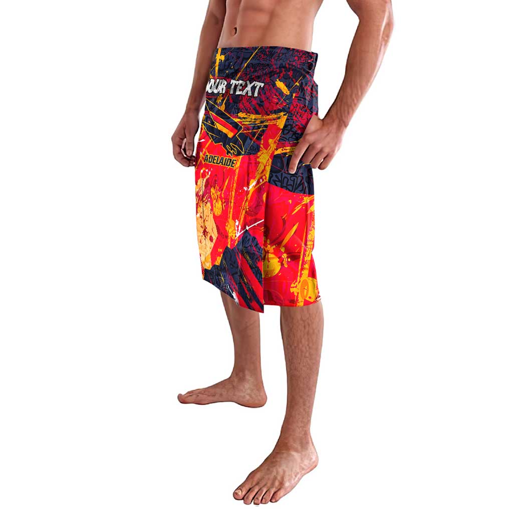 Personalized Adelaide Crows Lavalava Australian Graffiti Paint Splatter - Abstract Geometric