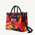 Personalized Adelaide Crows Leather Bag Australian Graffiti Paint Splatter - Abstract Geometric