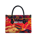 Personalized Adelaide Crows Leather Bag Australian Graffiti Paint Splatter - Abstract Geometric
