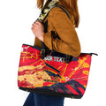 Personalized Adelaide Crows Leather Tote Bag Australian Graffiti Paint Splatter - Abstract Geometric