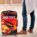 Personalized Adelaide Crows Luggage Cover Australian Graffiti Paint Splatter - Abstract Geometric