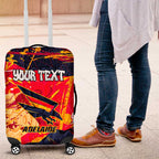 Personalized Adelaide Crows Luggage Cover Australian Graffiti Paint Splatter - Abstract Geometric
