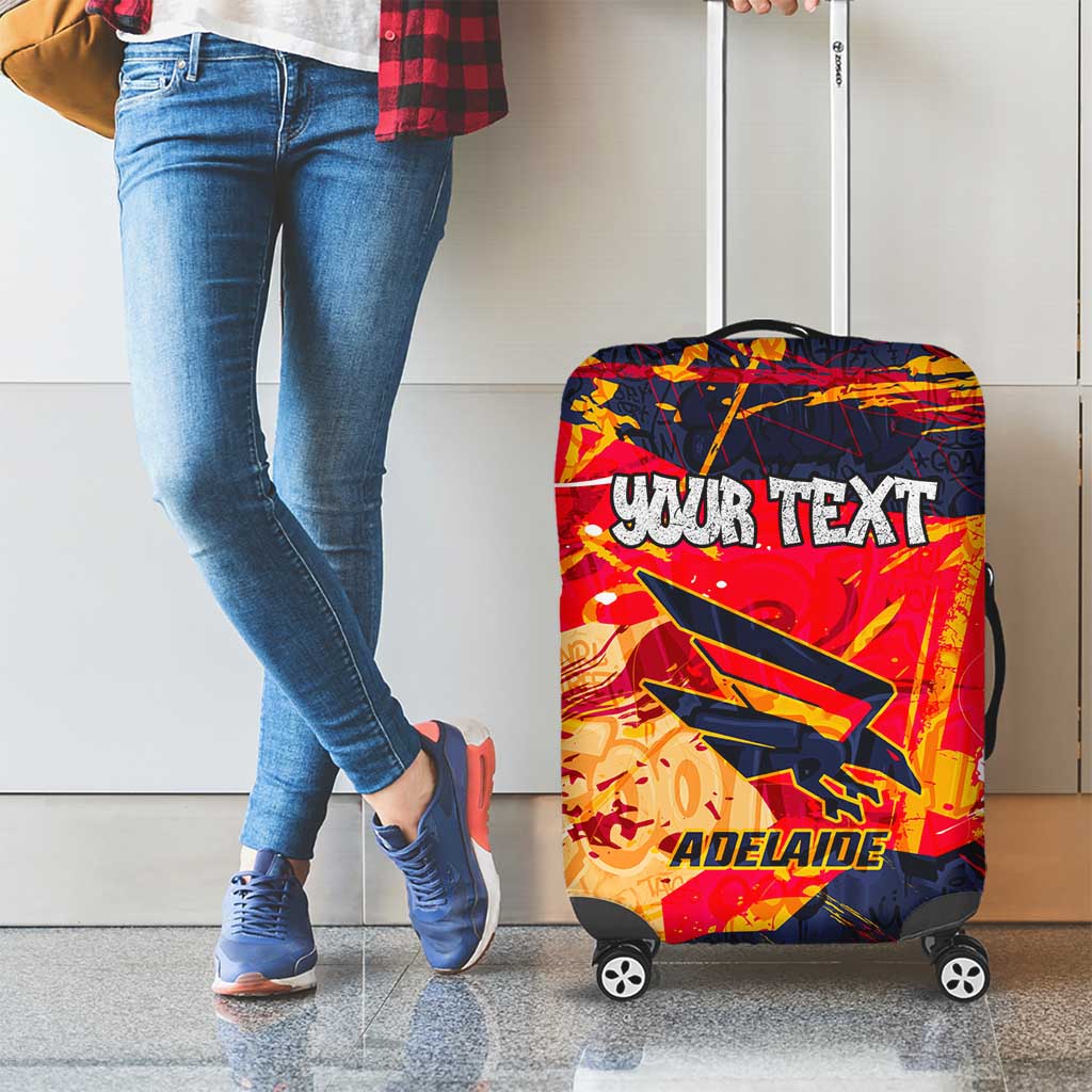 Personalized Adelaide Crows Luggage Cover Australian Graffiti Paint Splatter - Abstract Geometric