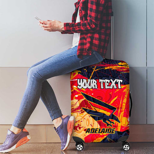 Personalized Adelaide Crows Luggage Cover Australian Graffiti Paint Splatter - Abstract Geometric