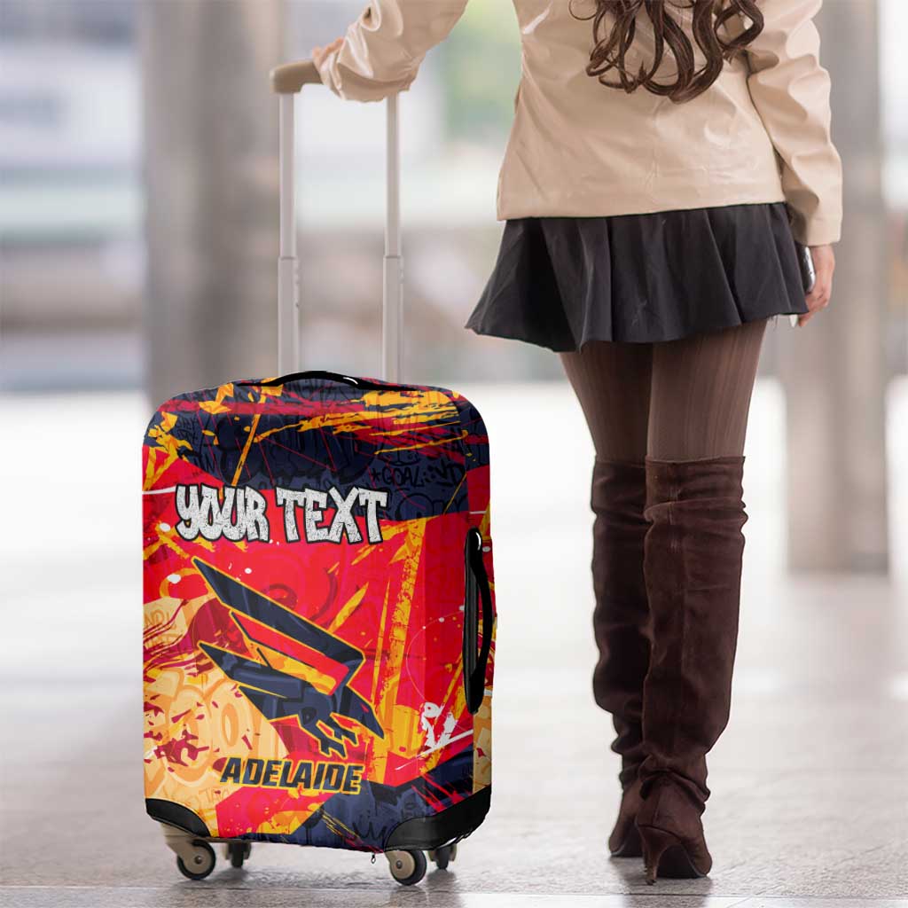Personalized Adelaide Crows Luggage Cover Australian Graffiti Paint Splatter - Abstract Geometric