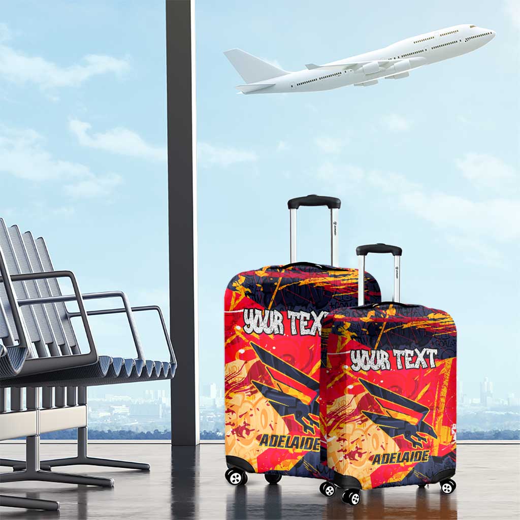 Personalized Adelaide Crows Luggage Cover Australian Graffiti Paint Splatter - Abstract Geometric