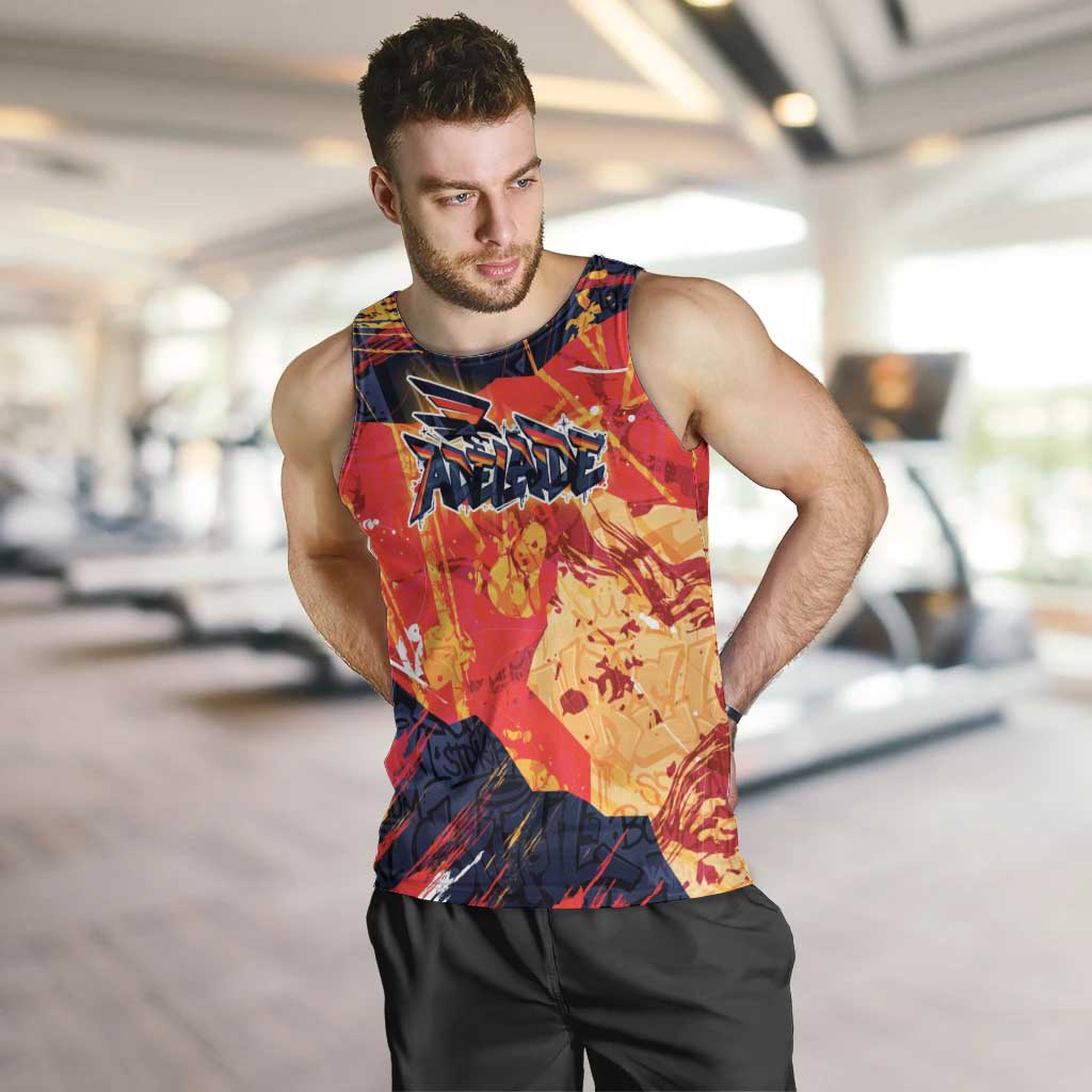 Personalized Adelaide Crows Men Tank Top Australian Graffiti Paint Splatter - Abstract Geometric