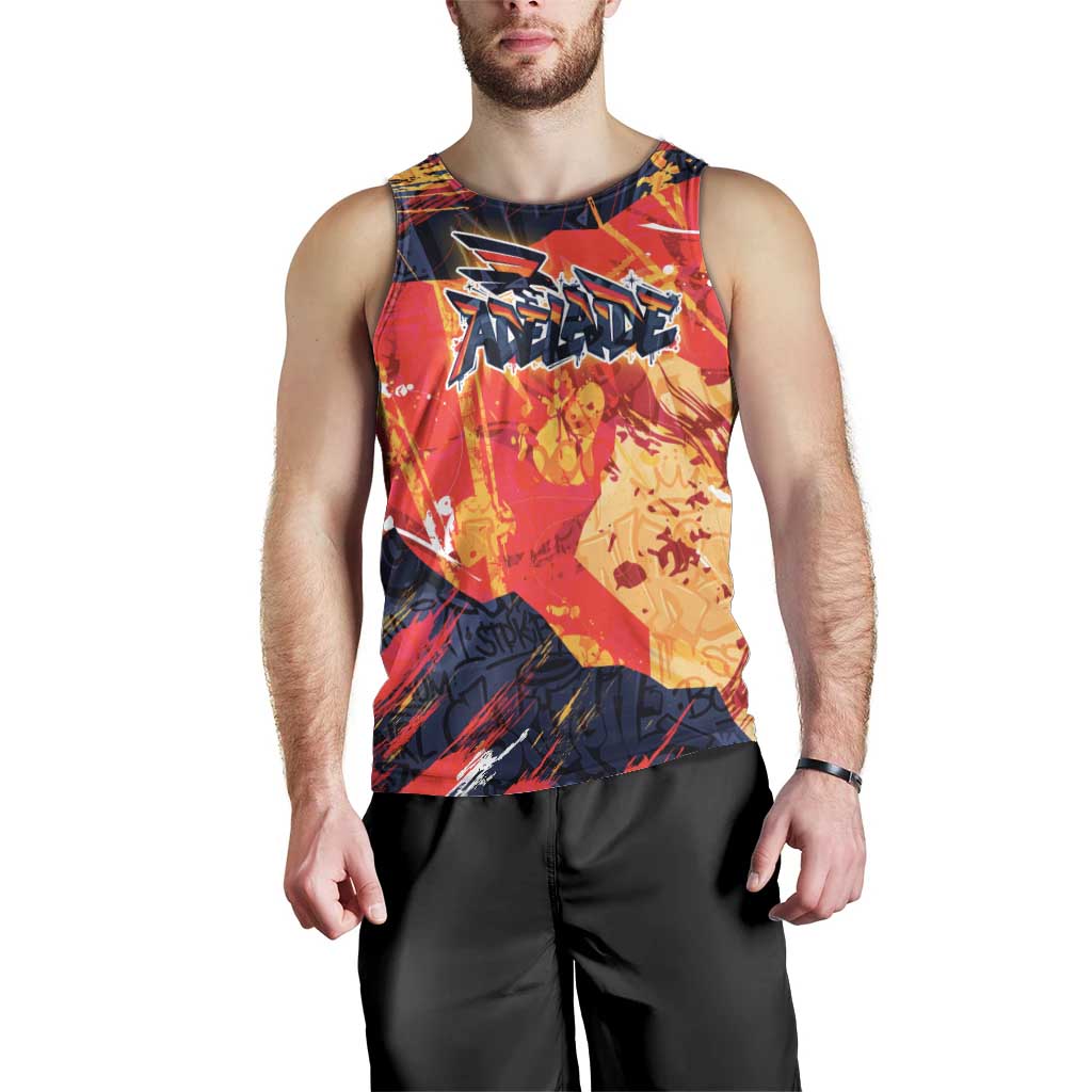 Personalized Adelaide Crows Men Tank Top Australian Graffiti Paint Splatter - Abstract Geometric
