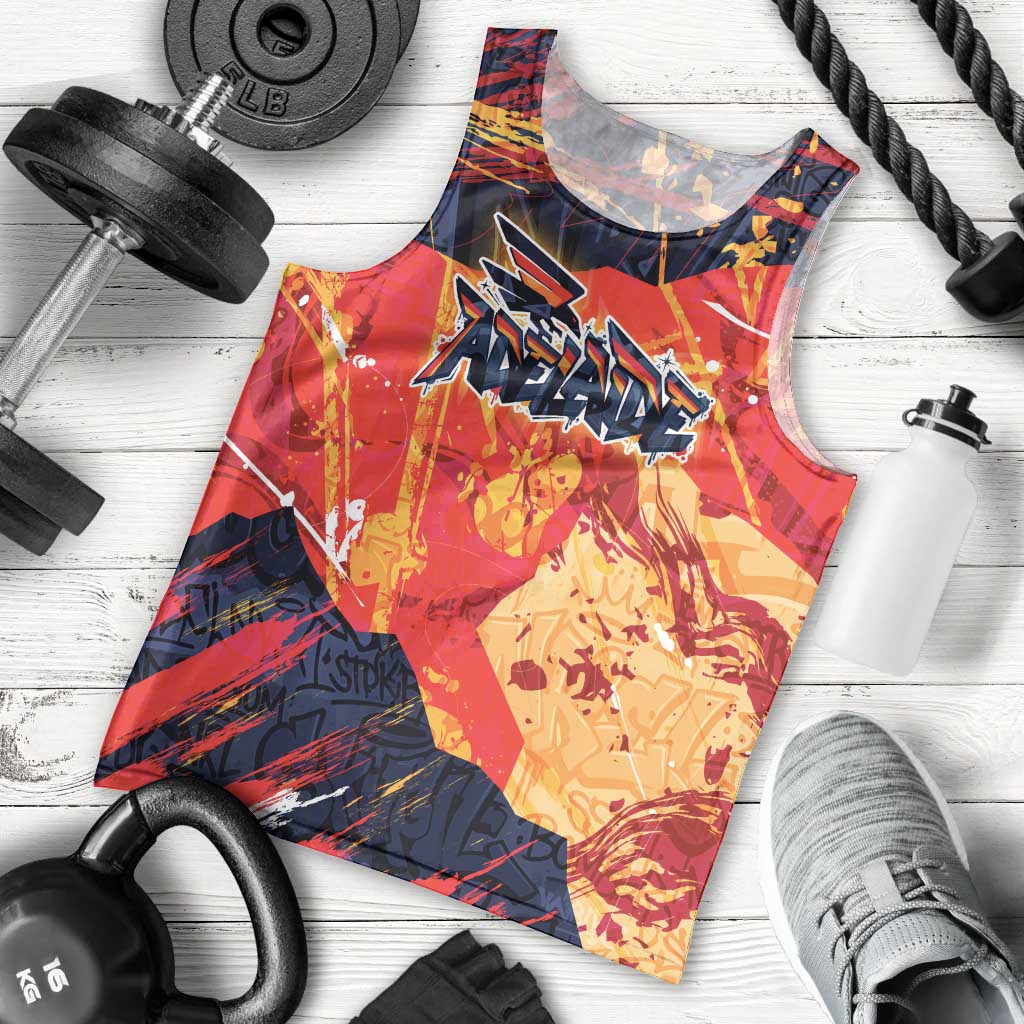 Personalized Adelaide Crows Men Tank Top Australian Graffiti Paint Splatter - Abstract Geometric