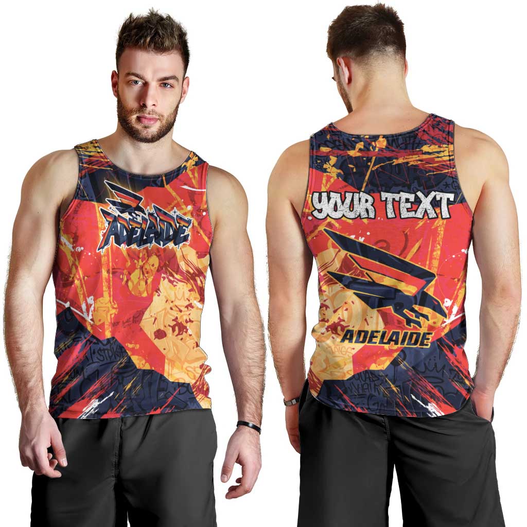 Personalized Adelaide Crows Men Tank Top Australian Graffiti Paint Splatter - Abstract Geometric