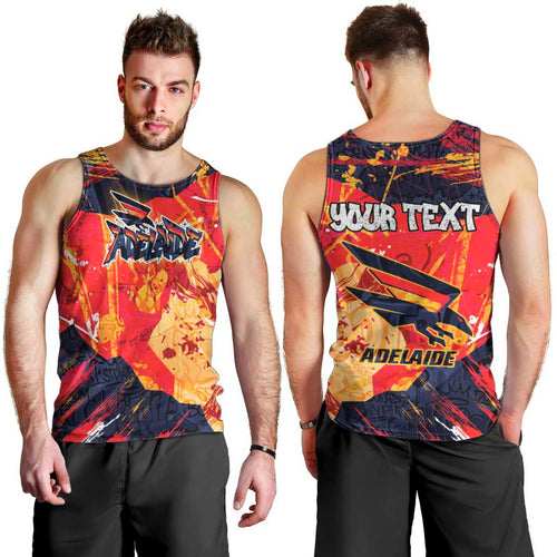 Personalized Adelaide Crows Men Tank Top Australian Graffiti Paint Splatter - Abstract Geometric