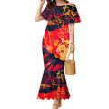 Personalized Adelaide Crows Mermaid Dress Australian Graffiti Paint Splatter - Abstract Geometric