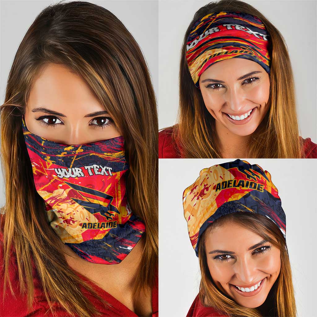 Personalized Adelaide Crows Neck Gaiter Australian Graffiti Paint Splatter - Abstract Geometric