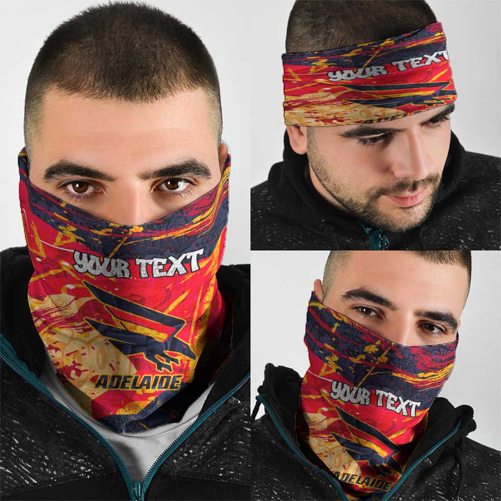 Personalized Adelaide Crows Neck Gaiter Australian Graffiti Paint Splatter - Abstract Geometric