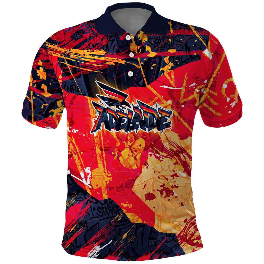 Personalized Adelaide Crows Polo Shirt Australian Graffiti Paint Splatter - Abstract Geometric